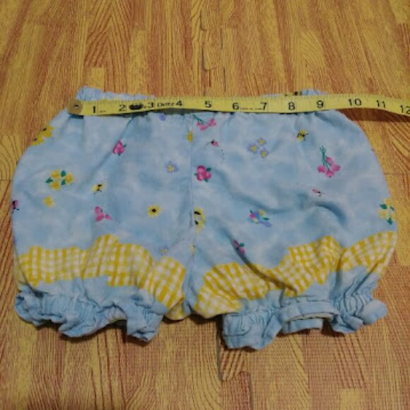 Daisy Kingdom Vintage Handmade Blue Floral Baby Dress and Bloomers Set Size 3/4 - Picture 11 of 14